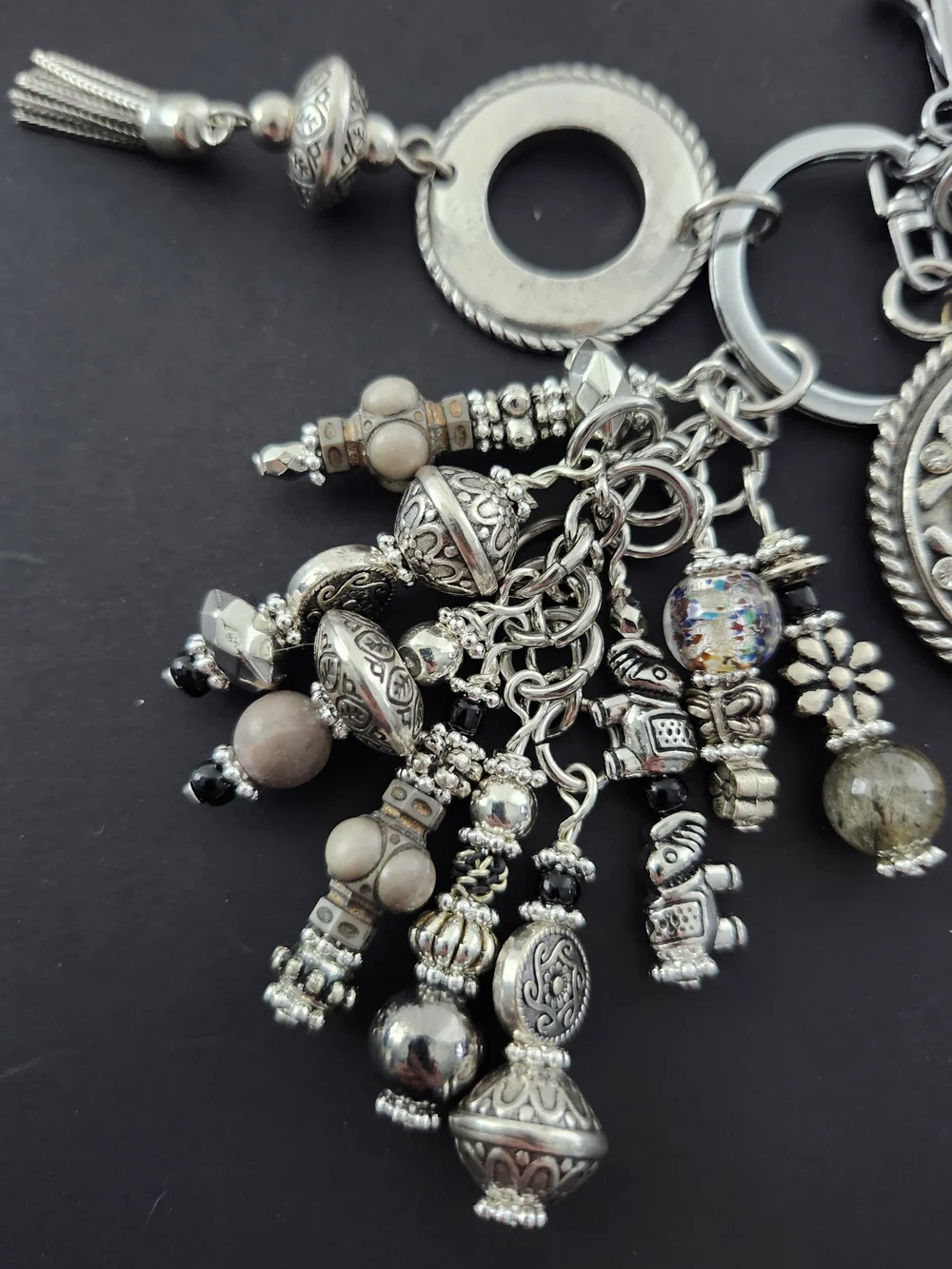 Bohemian Purse Charm or Keychain Handcrafted